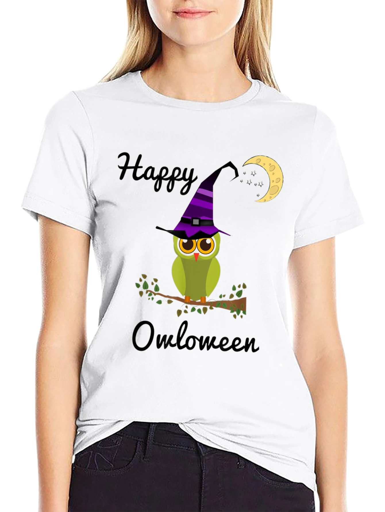 Black Happy Owloween T-Shirt view 9