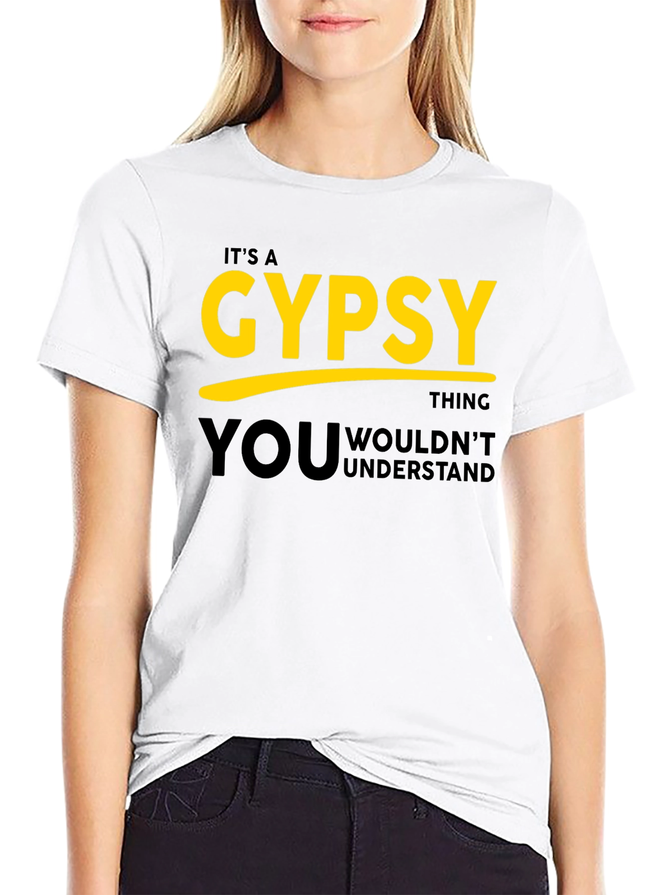 Black It's a Gypsy Thing T-Shirt view 9