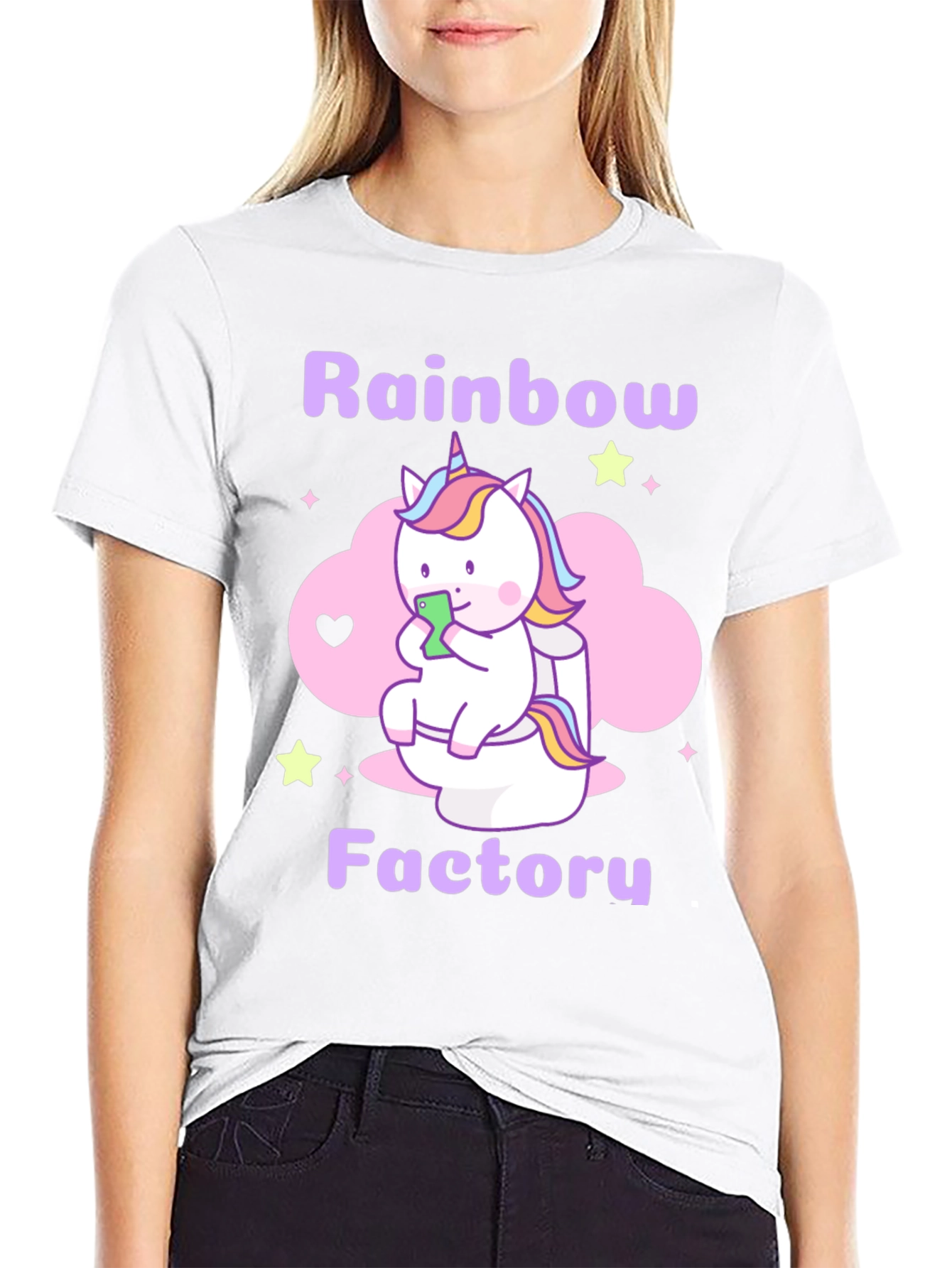 Black Rainbow Factory Unicorn T-Shirt view 9