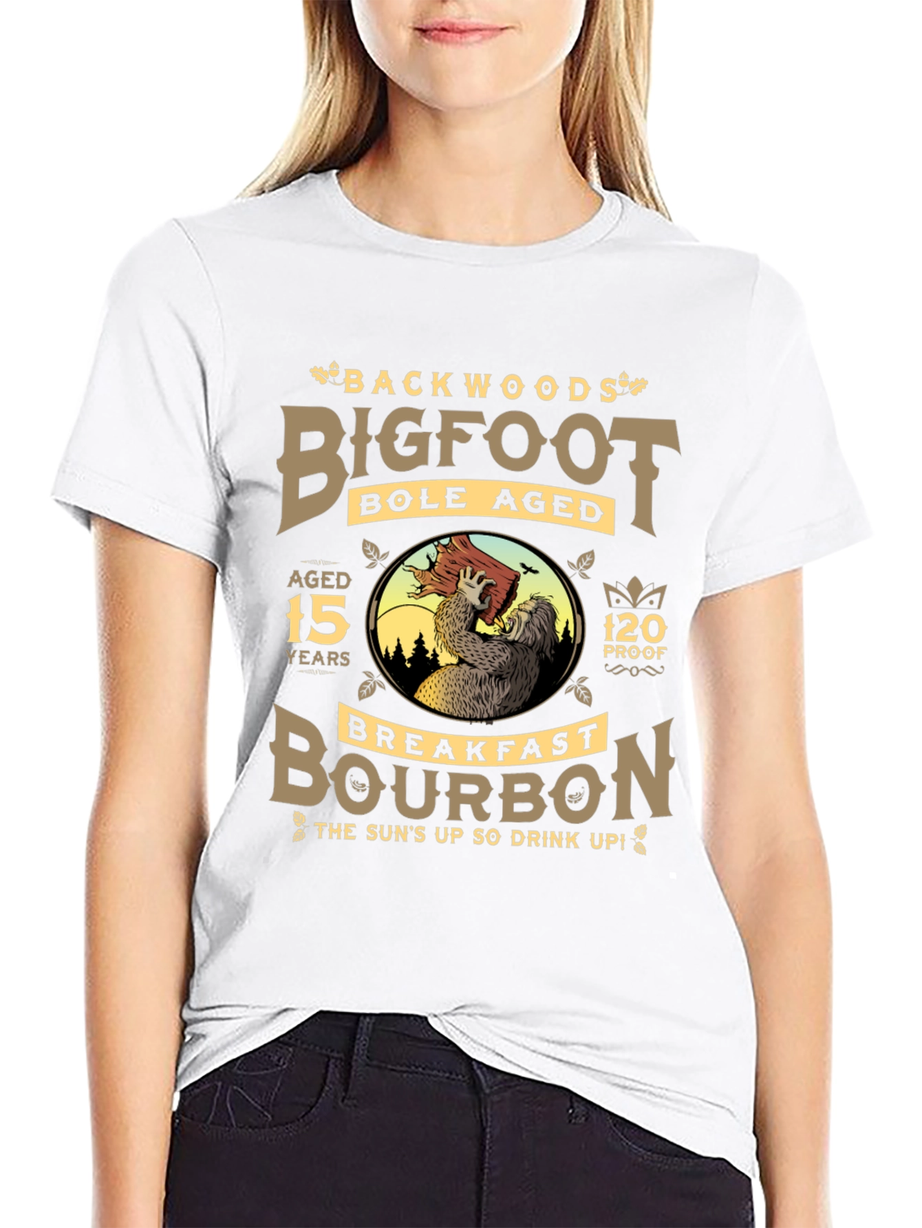 Black Backwoods Bigfoot Bourbon Black T-Shirt view 9