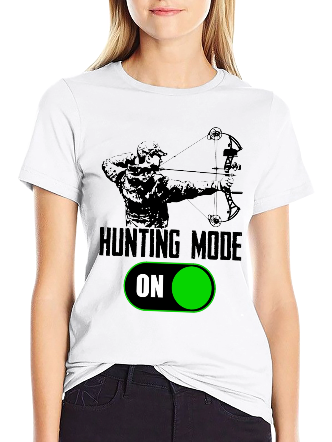 Hunting Mode ON Graphic Tee - Bow Hunter T-Shirt - 9