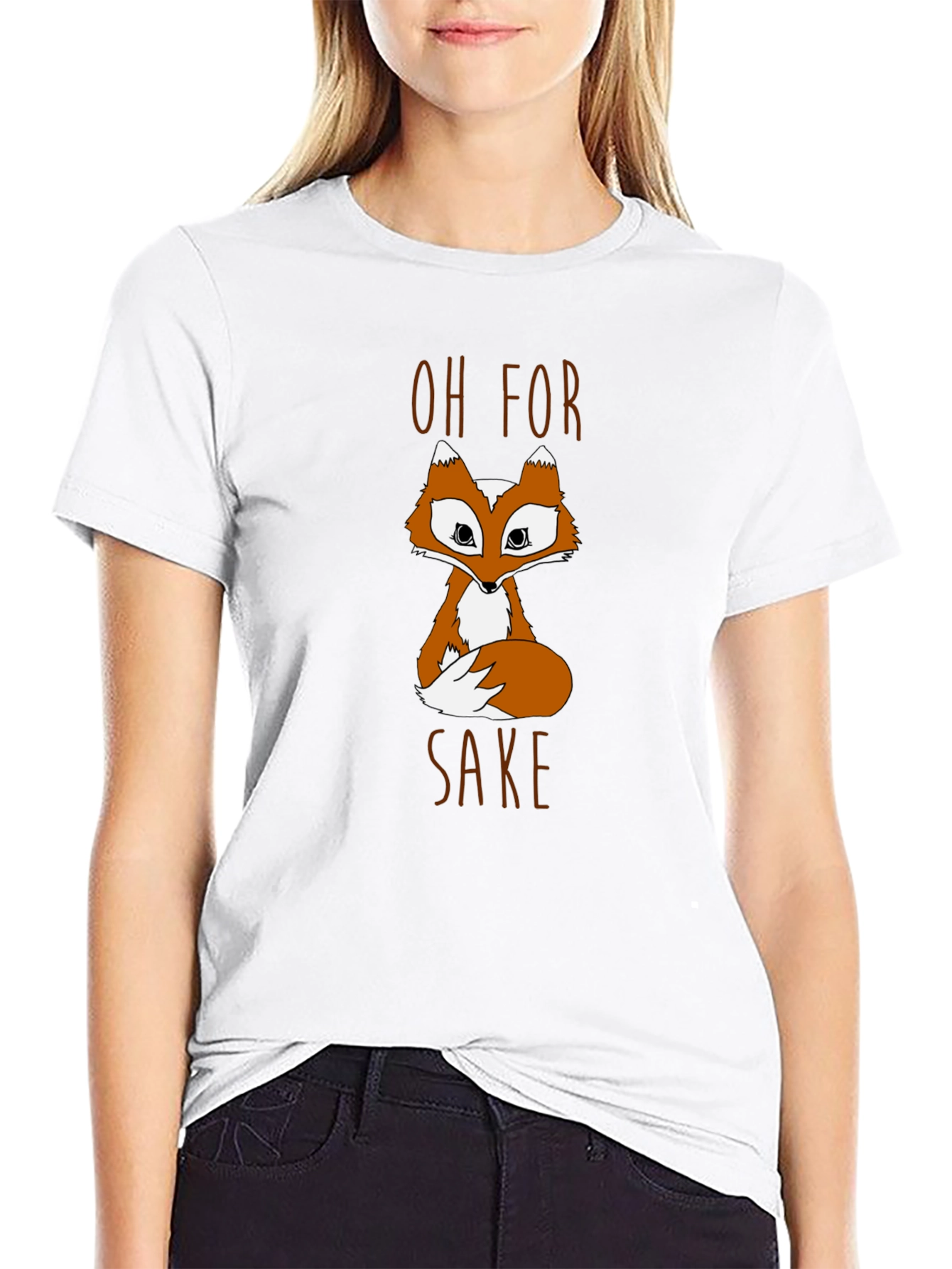 Black Oh For Fox Sake Graphic T-Shirt - Black view 9