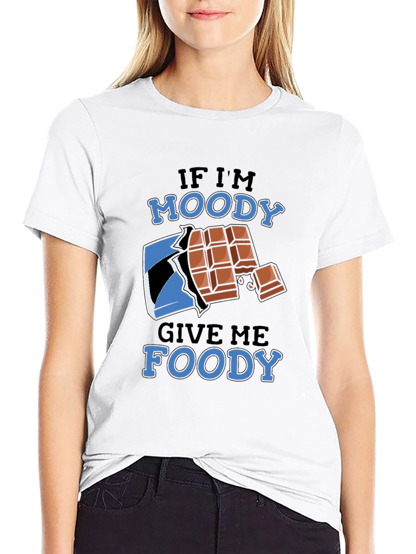 Black Moody Foody Chocolate Lover T-Shirt view 9