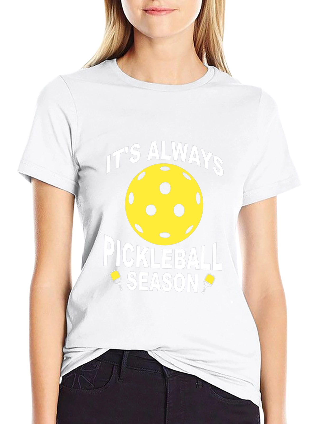 Black It's Always Pickleball Season T-Shirt view 9