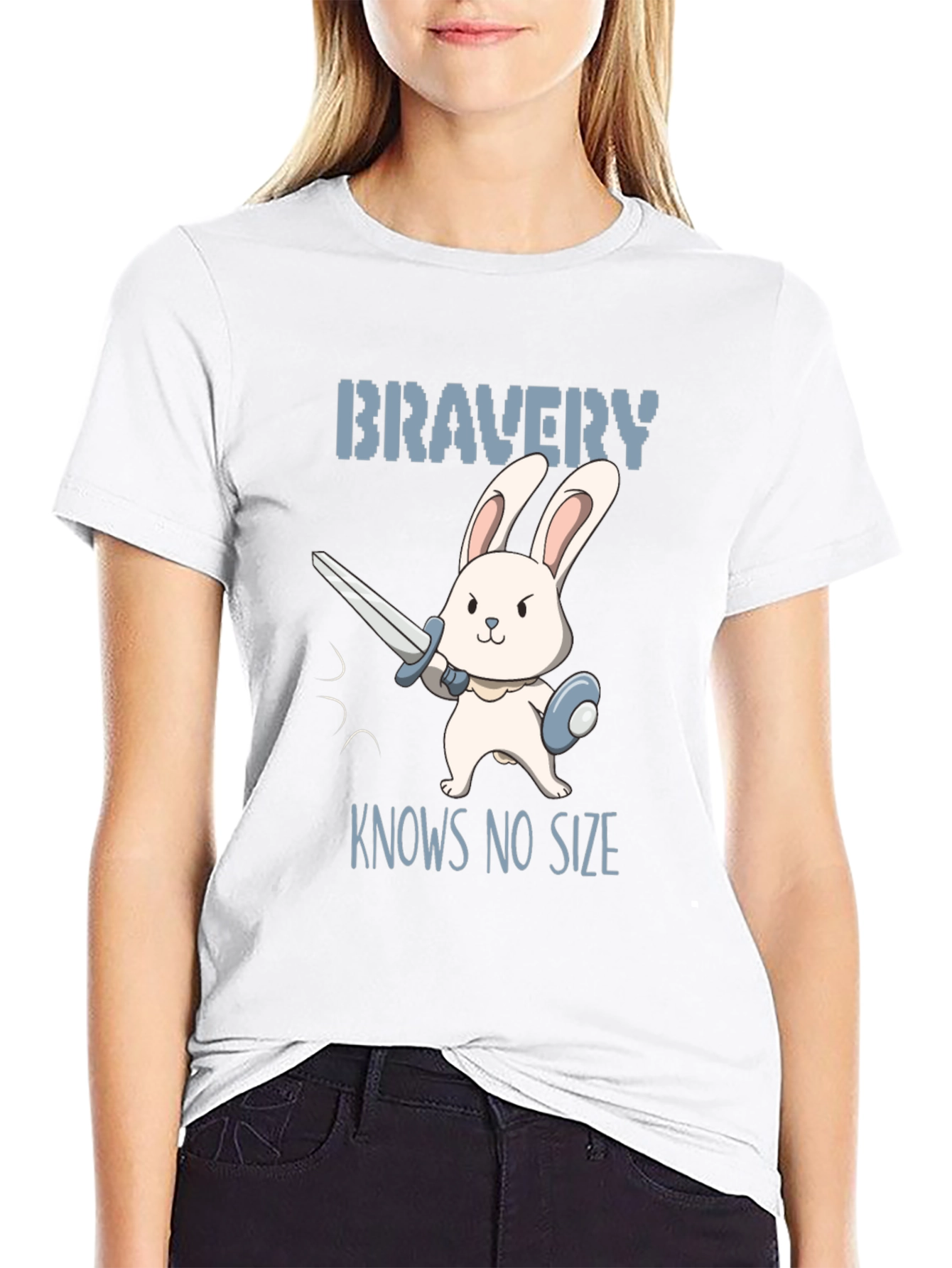 Black Bravery Knows No Size T-Shirt view 9