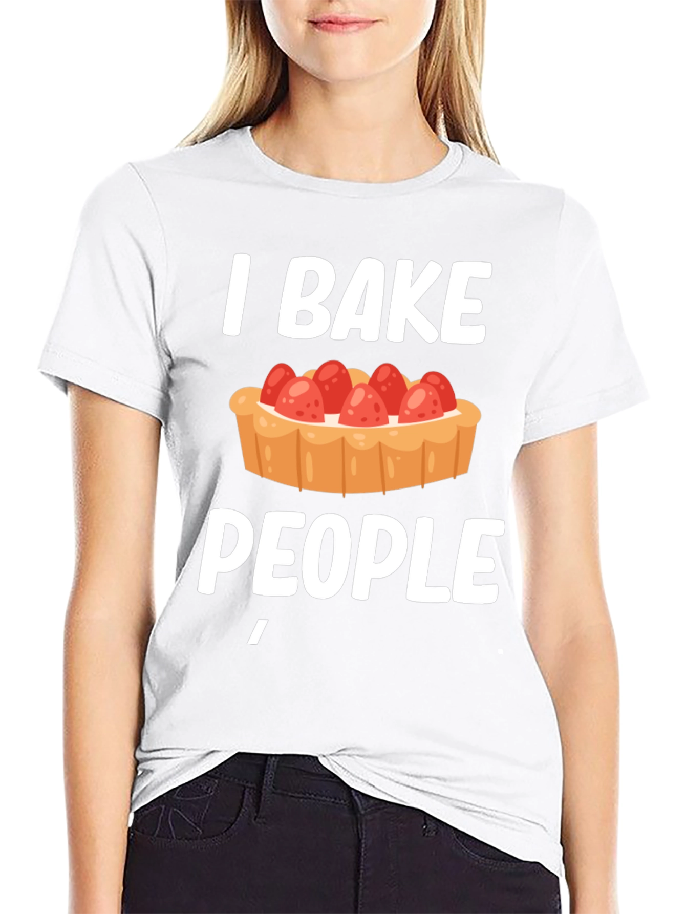 Black I Bake People Funny T-Shirt  view 9