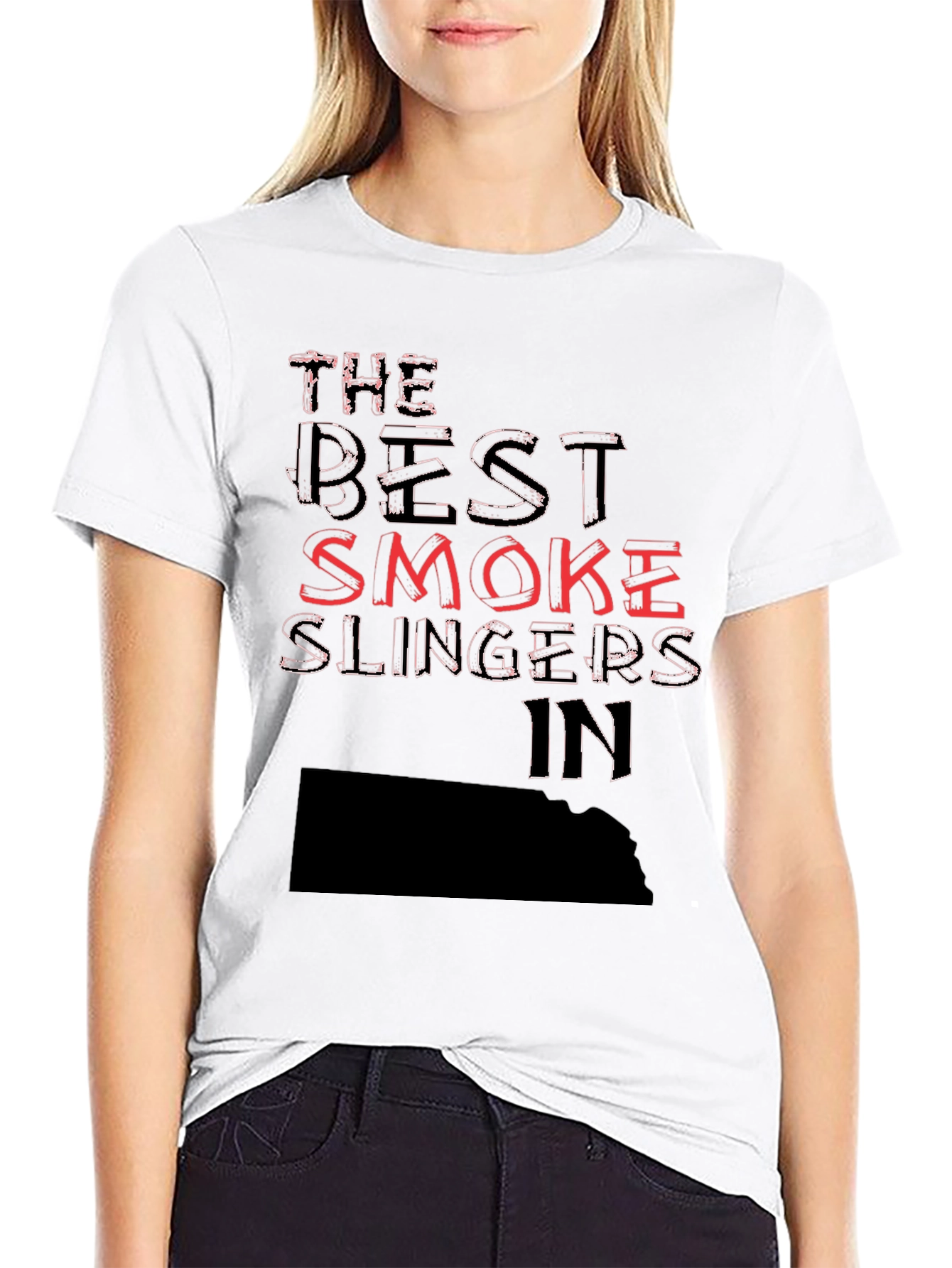 Black Best Smoke Slingers T-Shirt Novelty Graphic Tee view 9