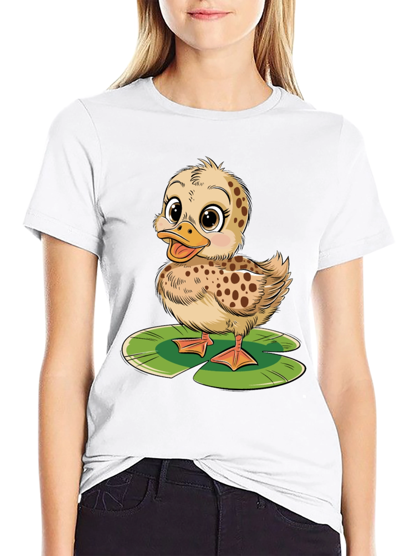 Black Duckling Lily Pad Graphic Tee view 9