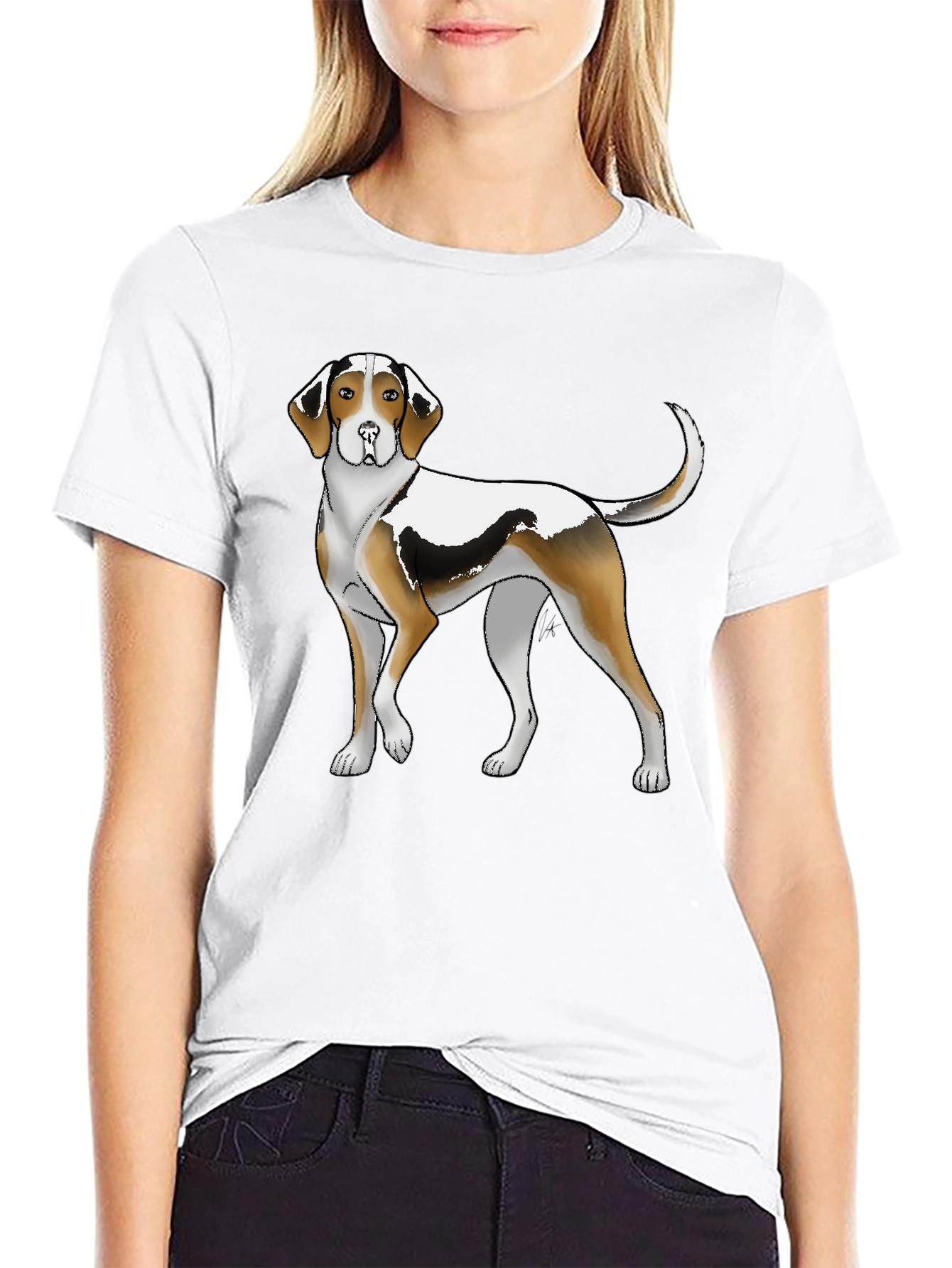 Black Hound Dog Graphic Tee - Men's Black T-Shirt view 9