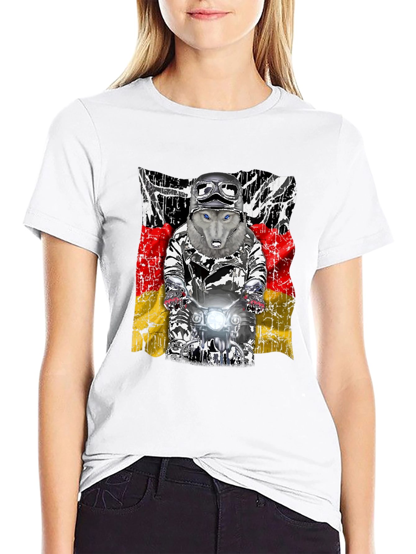Wolf Rider T-Shirt - German Flag Design - 9