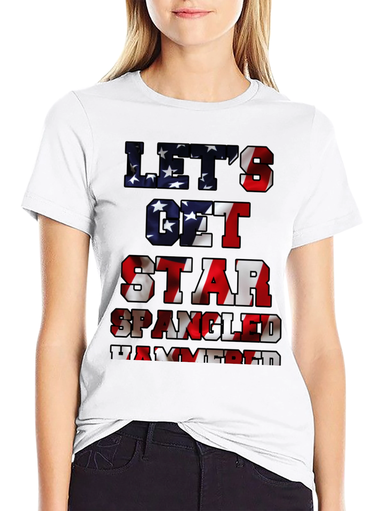 Black Let's Get Star Spangled Hammered Tee view 9