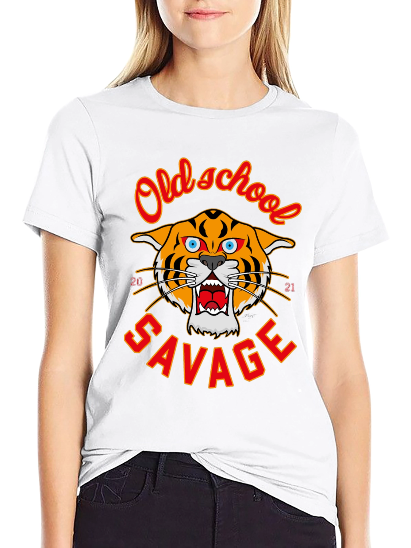 Black Old School Savage Graphic Tee view 9