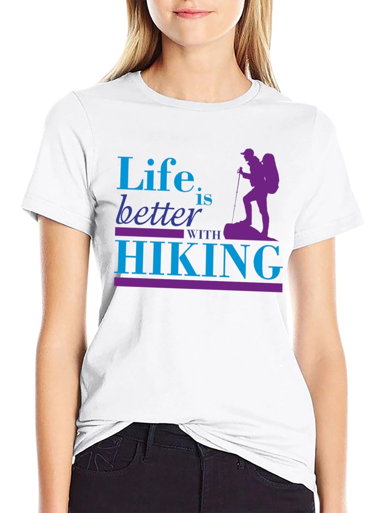 Black Life is Better with Hiking Graphic T-Shirt view 9