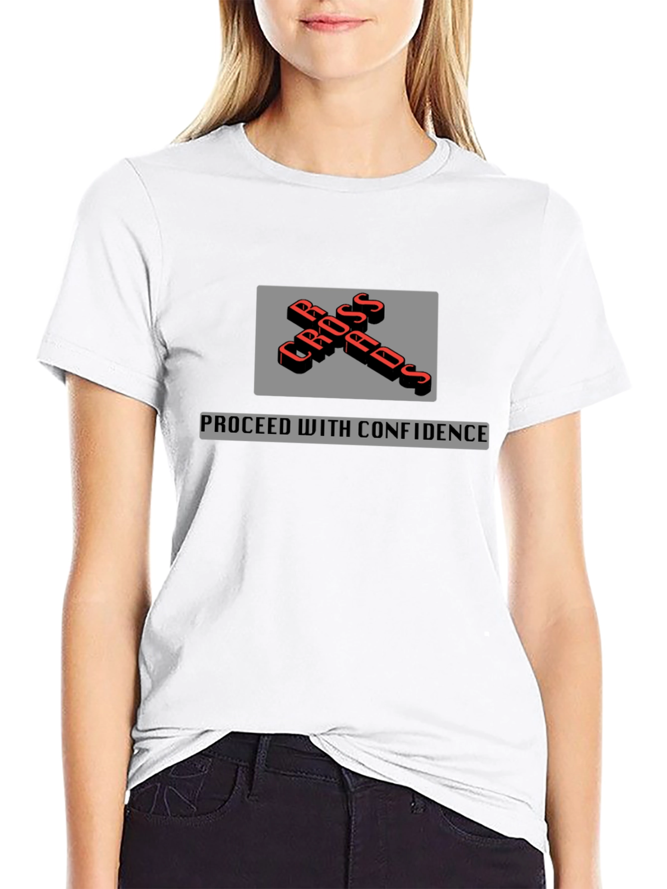 Crossroads T-Shirt - Proceed with Confidence - Black - 9