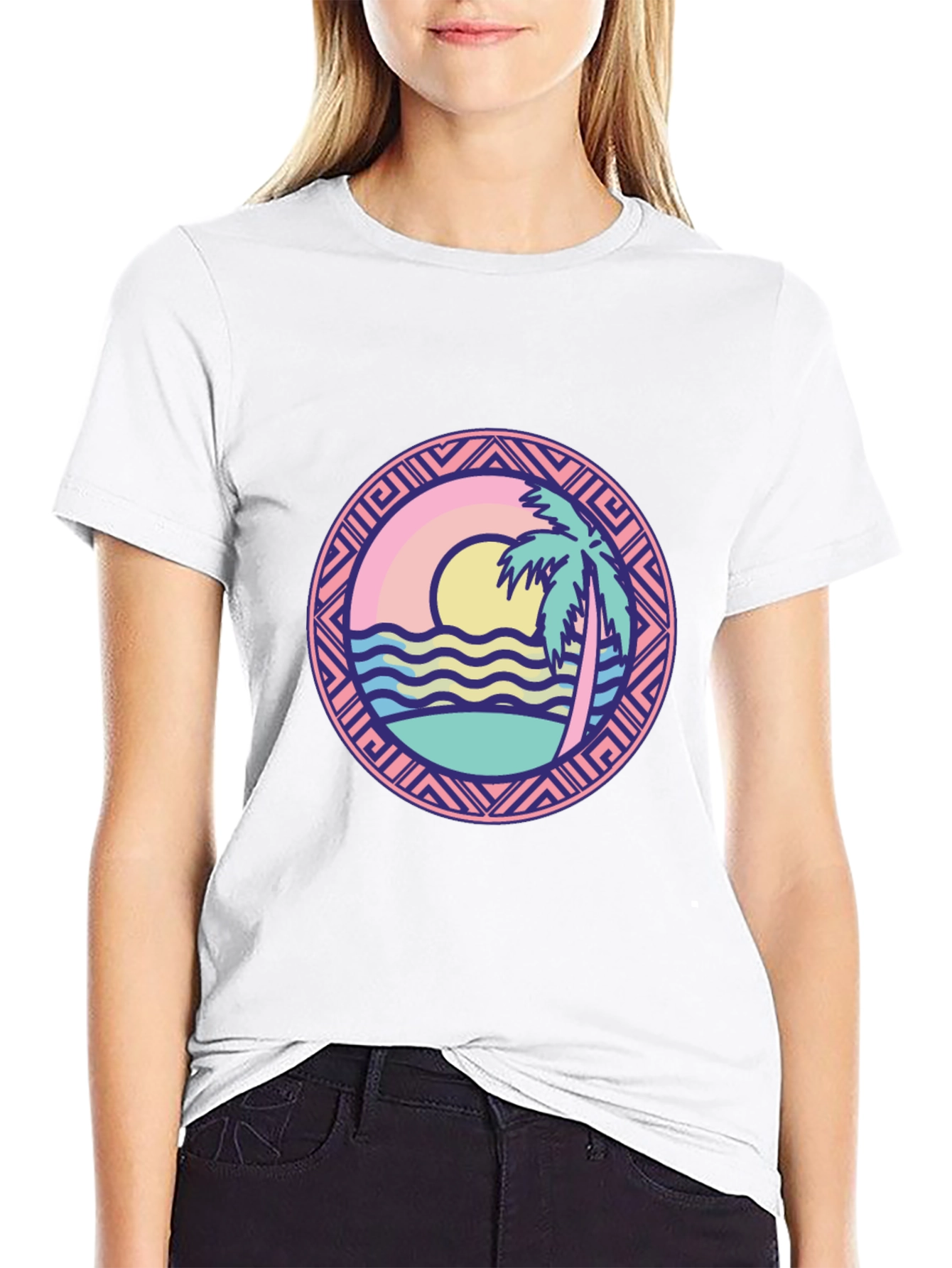 Black Tropical Beach Graphic T-Shirt - Vacation Vibes view 9