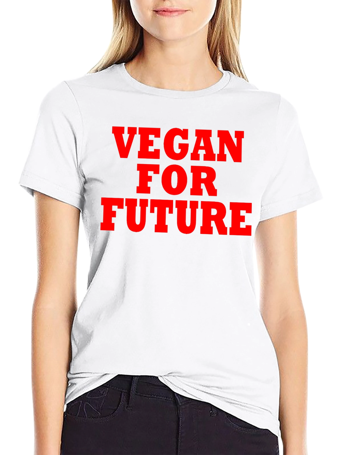 Black Vegan for Future T-Shirt - Eco-Conscious Statement Tee view 9