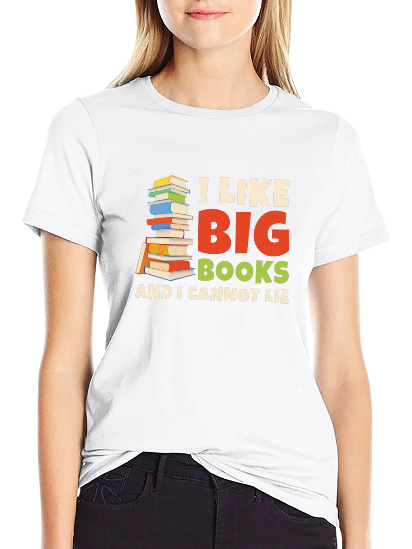 Black I Like Big Books T-Shirt - Novelty Reader Tee view 9