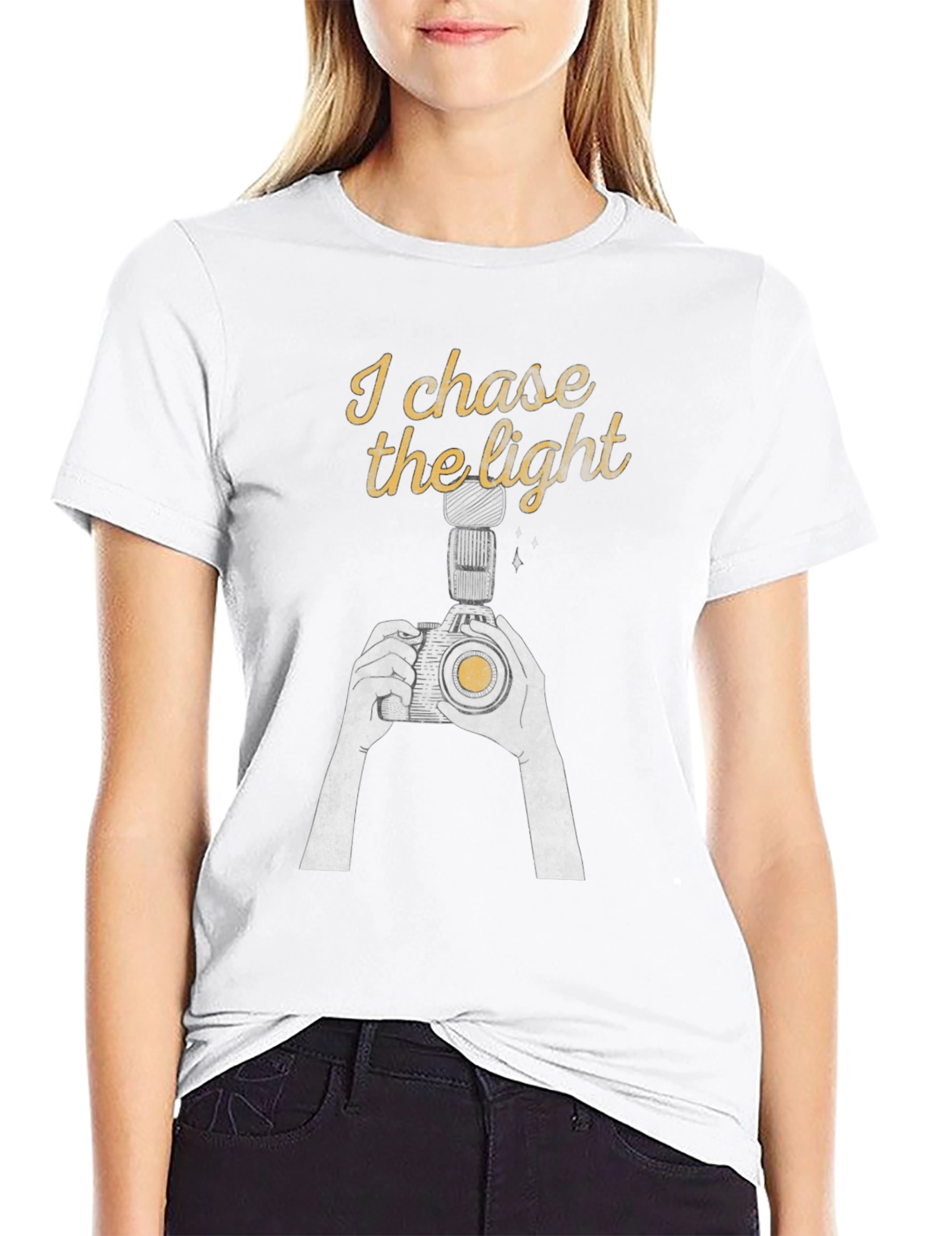 Black I Chase the Light Graphic Tee view 9