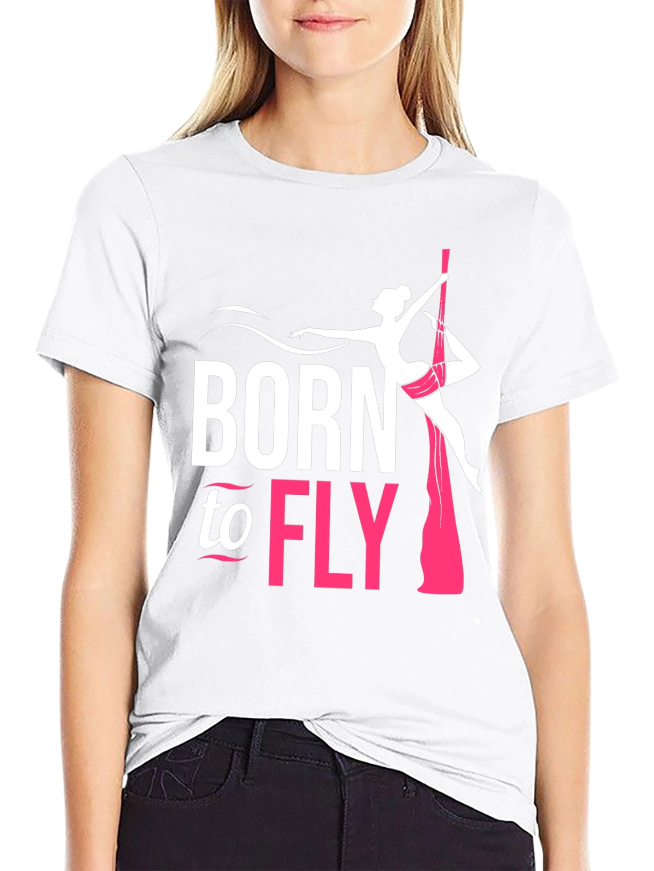 Black Born To Fly Aerial Silk T-Shirt view 9