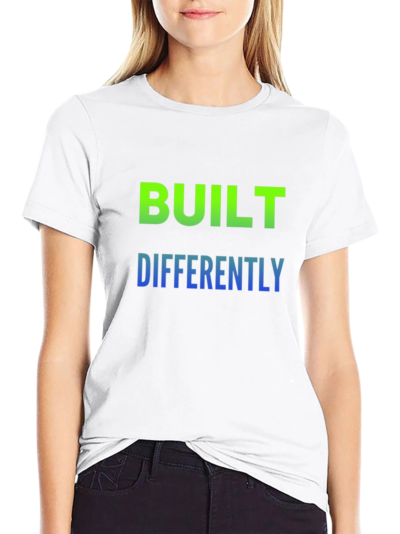 Black Built Differently Graphic Tee - Black Cotton T-Shirt view 9