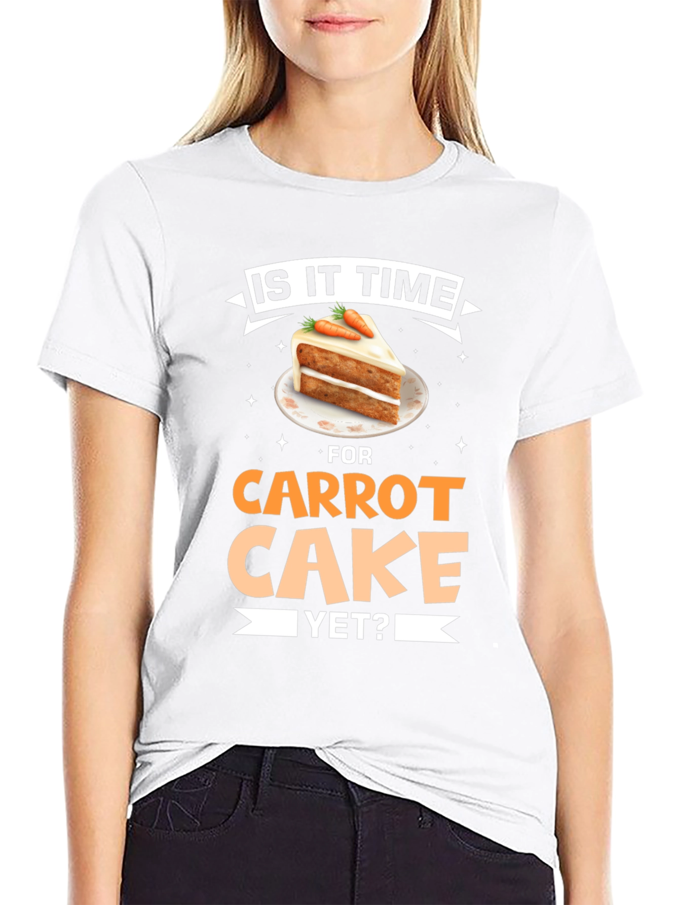 Black Is It Time For Carrot Cake Yet? T-Shirt view 9