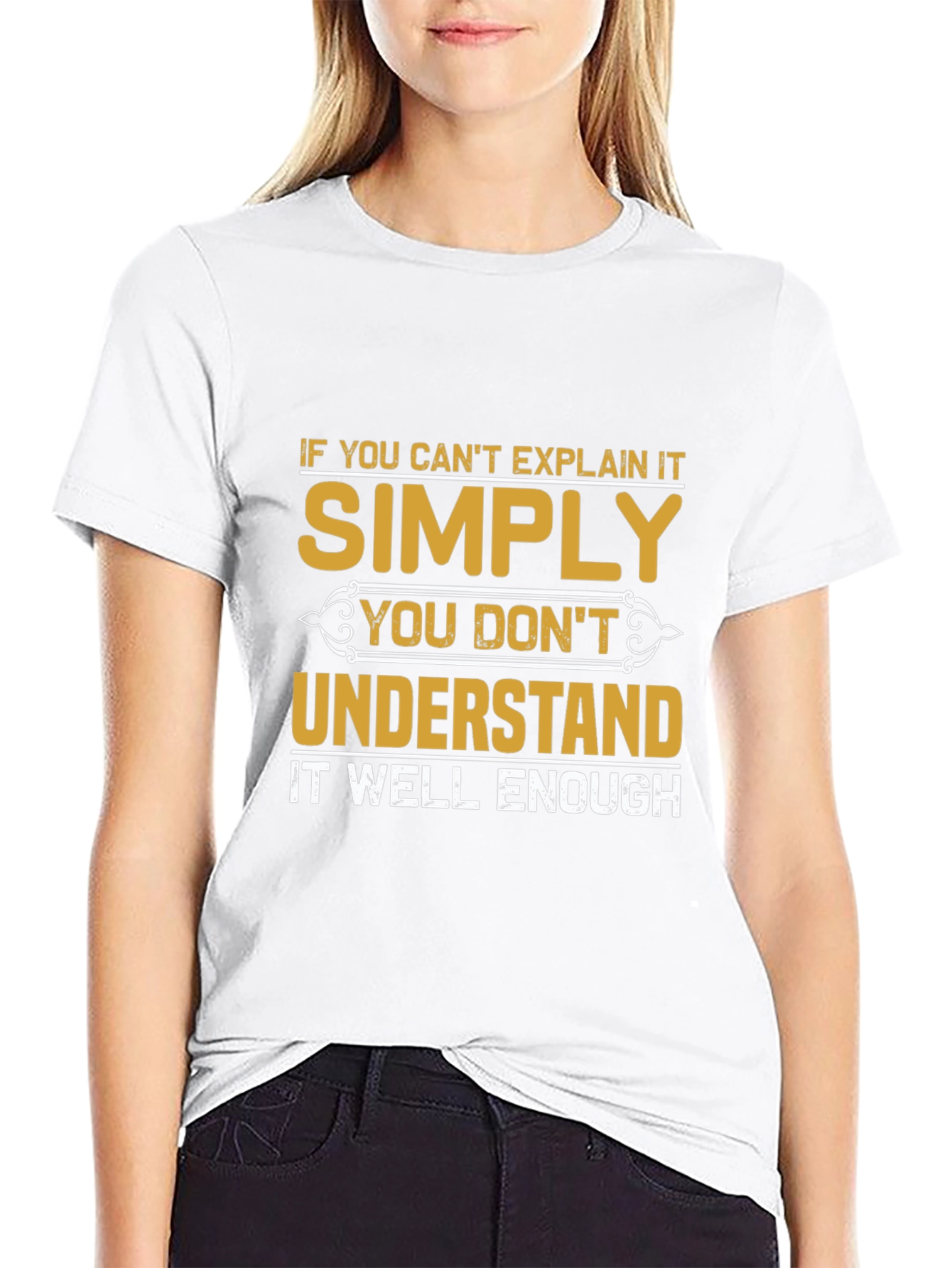 Black Simply Understand Graphic Tee view 9