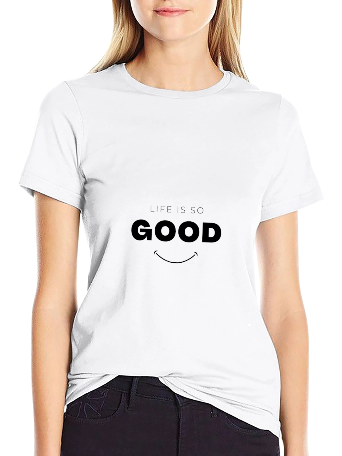 Black Life Is So Good Black T-Shirt view 9
