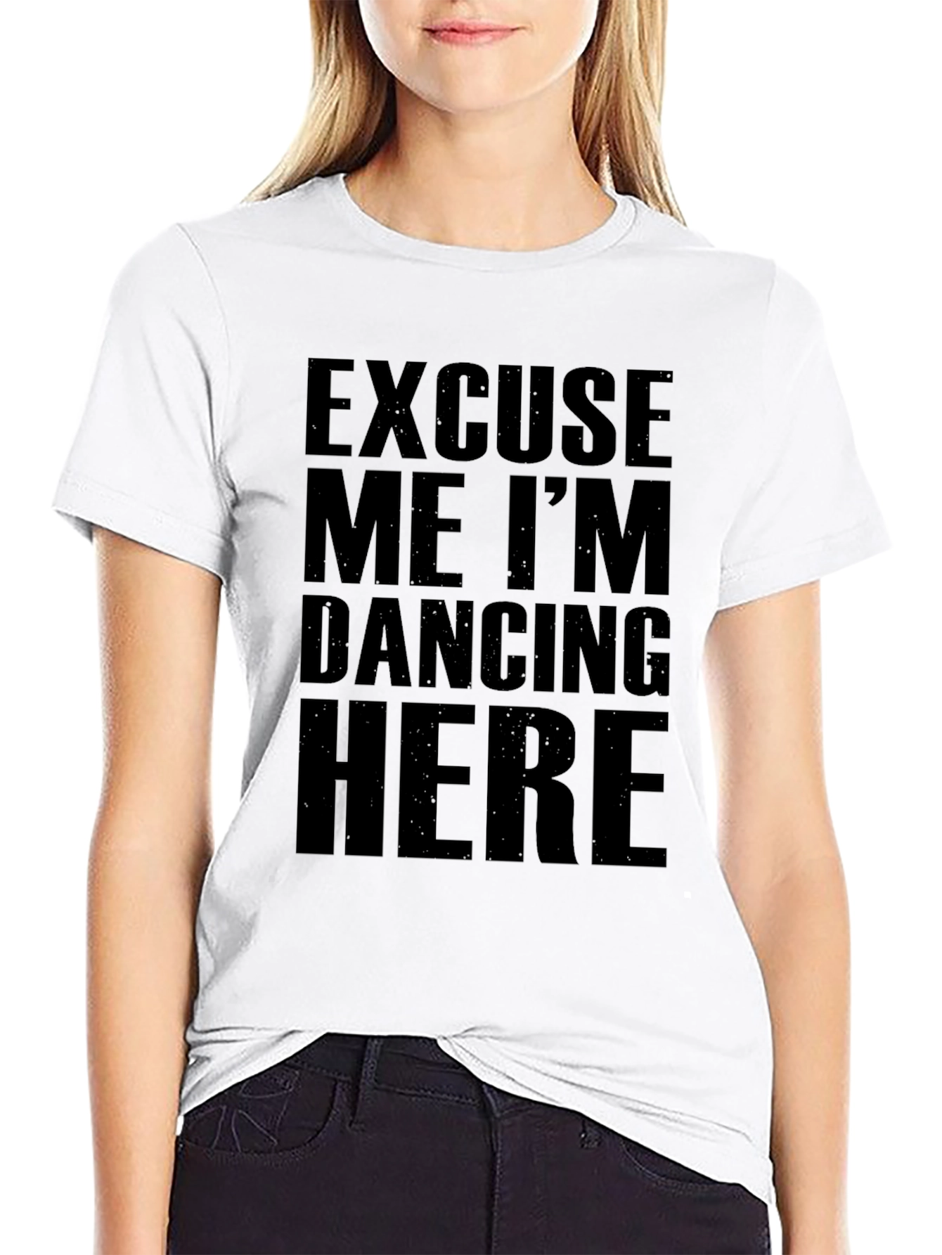 Black Excuse Me I'm Dancing Here - Graphic Tee view 9
