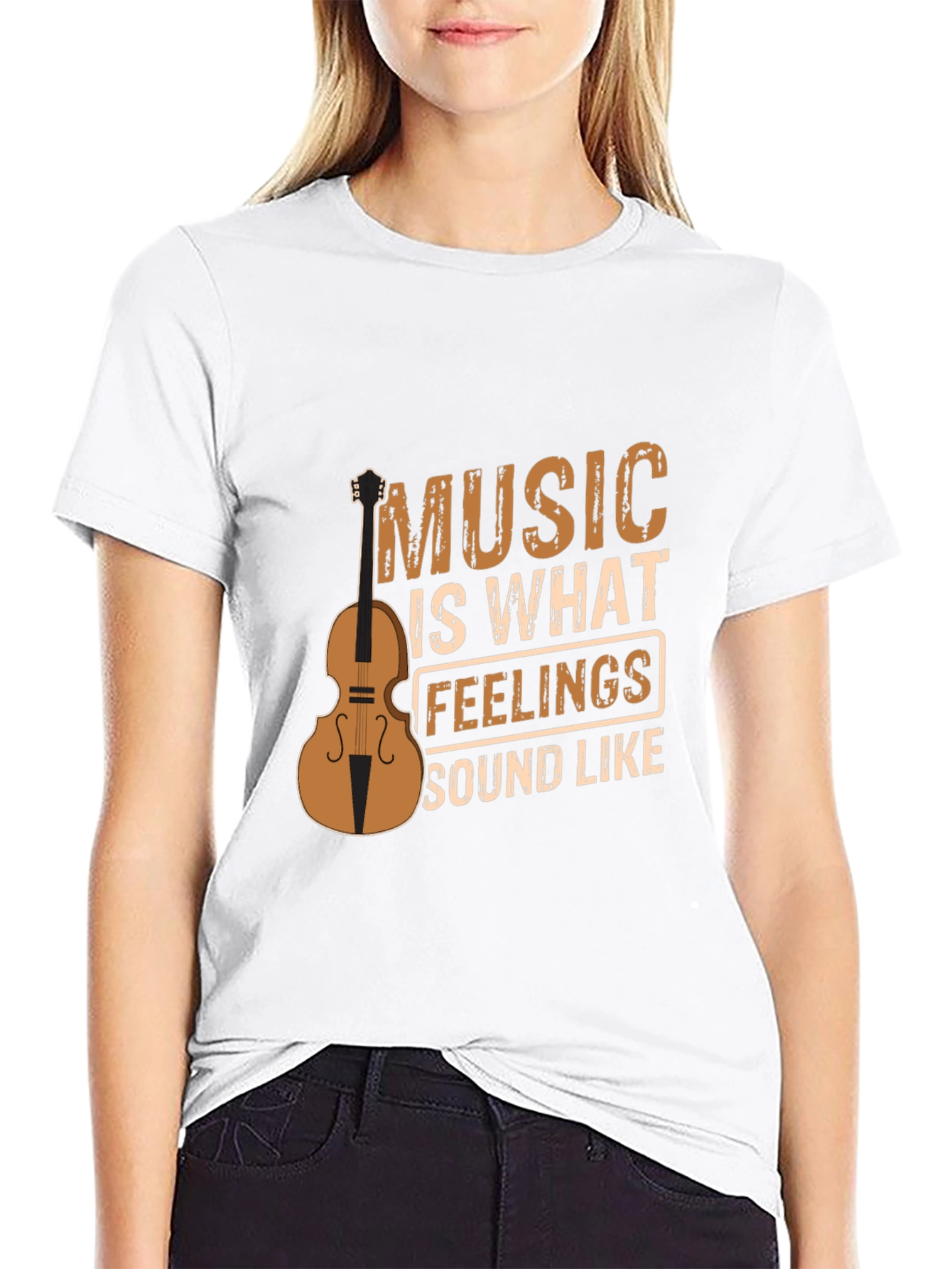 Black Music is What Feelings Sound Like Graphic Tee view 9