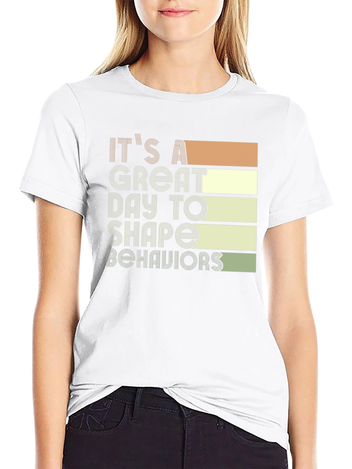 Black It's A Great Day to Shape Behaviors Graphic Tee view 9