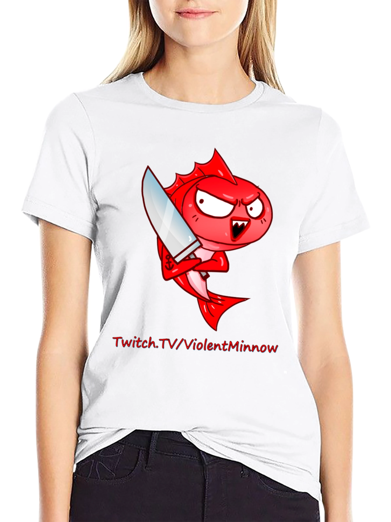 Black Violent Minnow Graphic Tee view 9