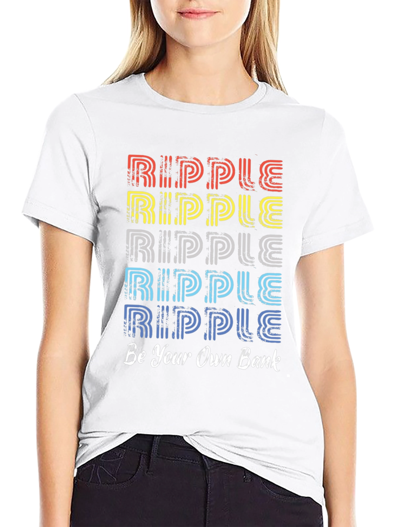 Black Ripple Be Your Own Bank Graphic T-Shirt view 9