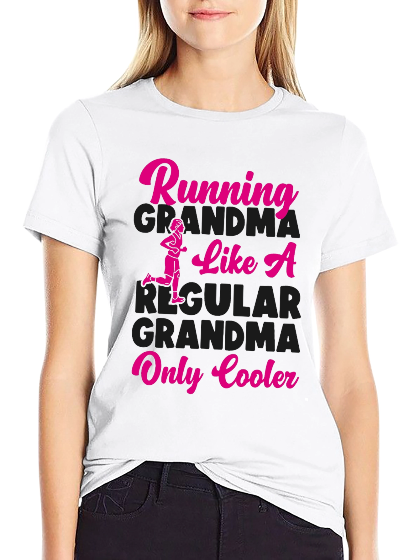 Black Running Grandma Graphic Tee - Only Cooler! view 9