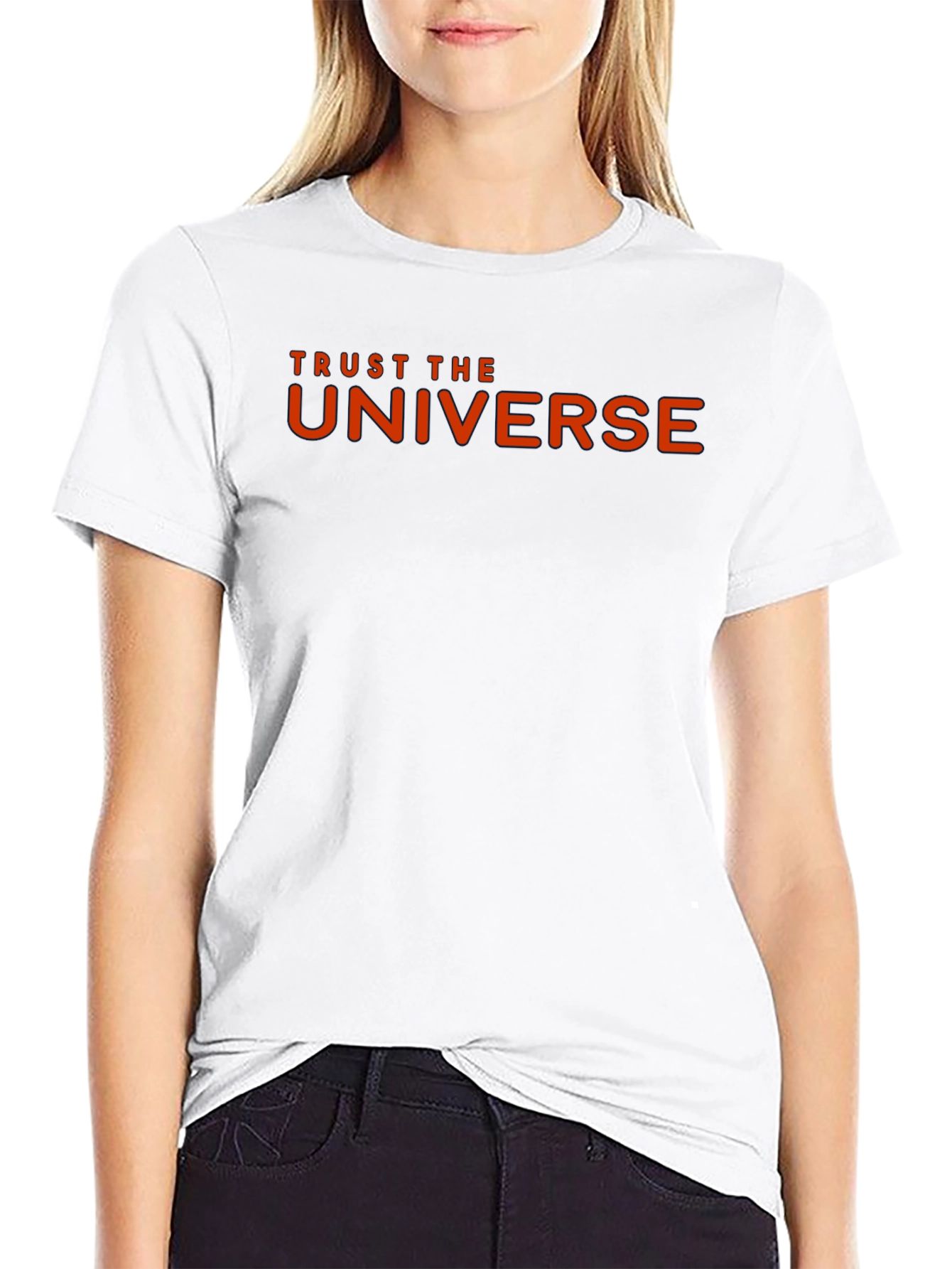 Black Trust the Universe Black Graphic Tee view 9