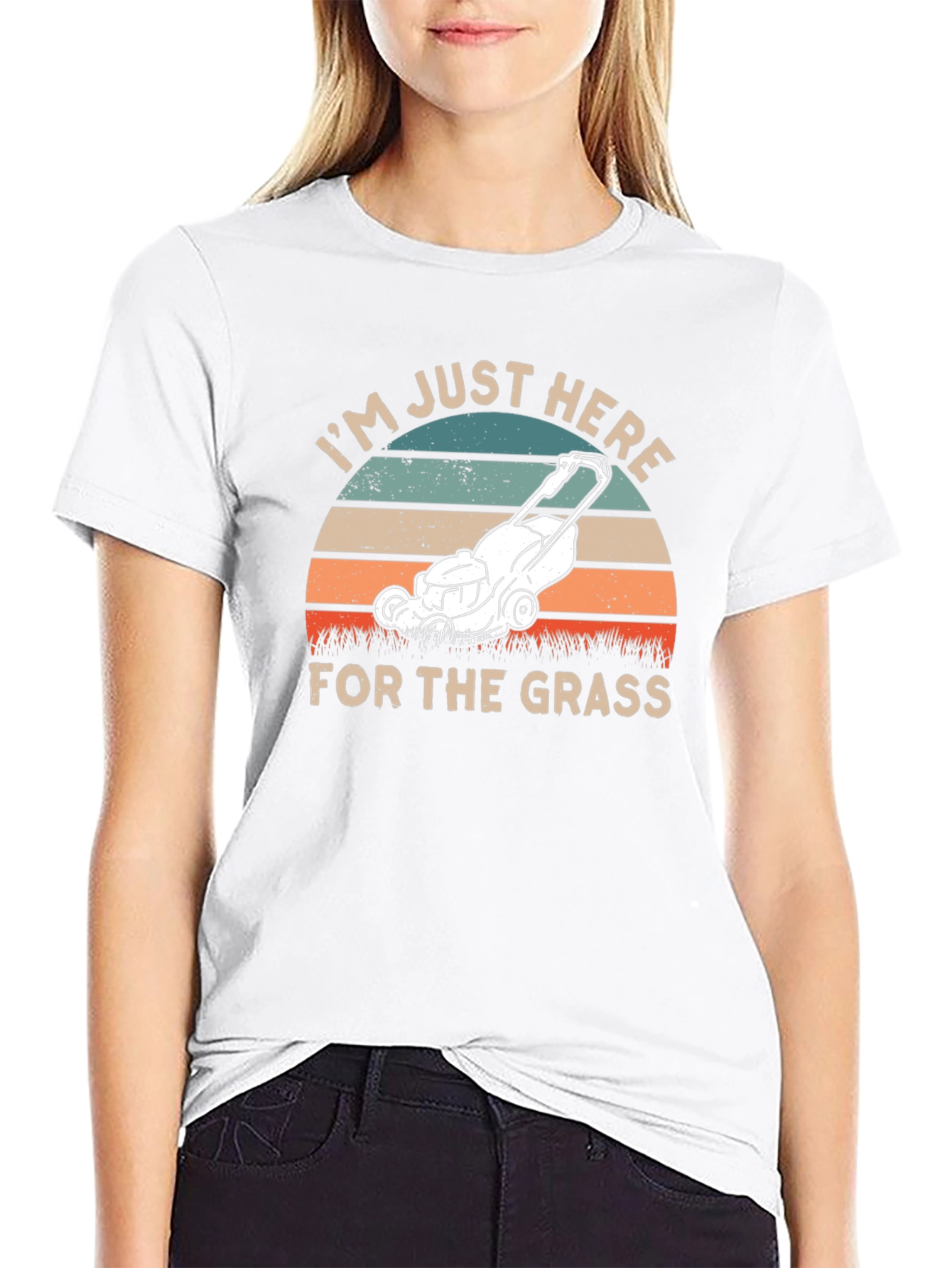 Black I'm Just Here For The Grass T-Shirt view 9
