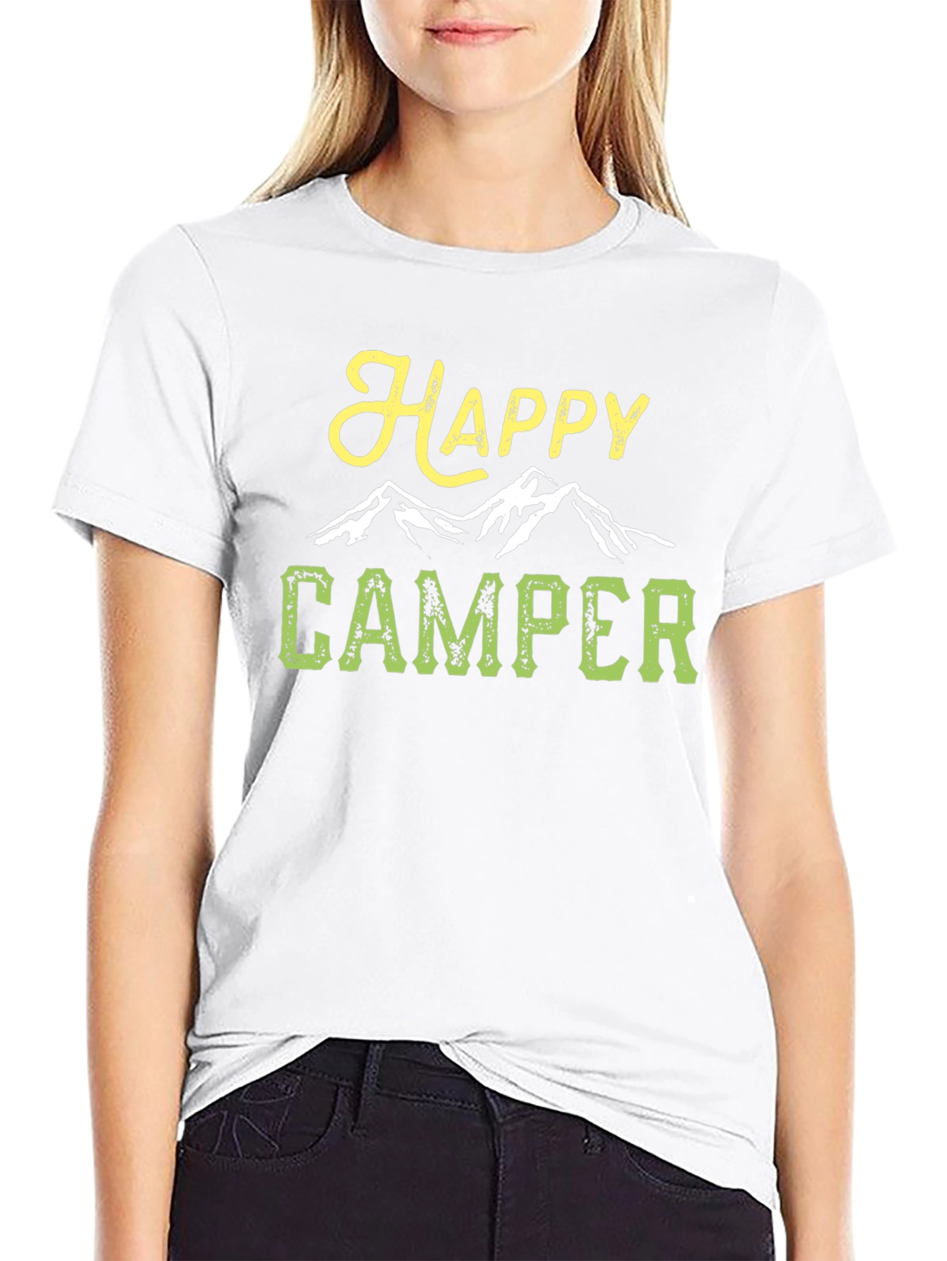 Black Happy Camper T-Shirt - Mountain Adventure view 9