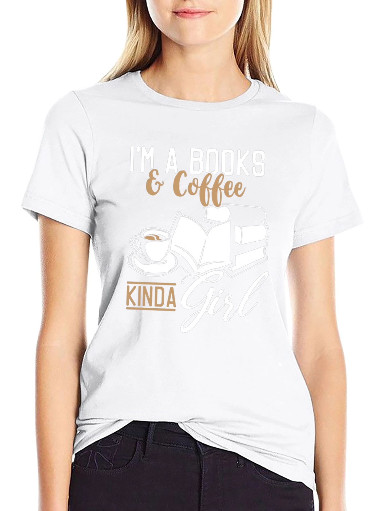 Black Books & Coffee Kinda Girl T-Shirt view 9