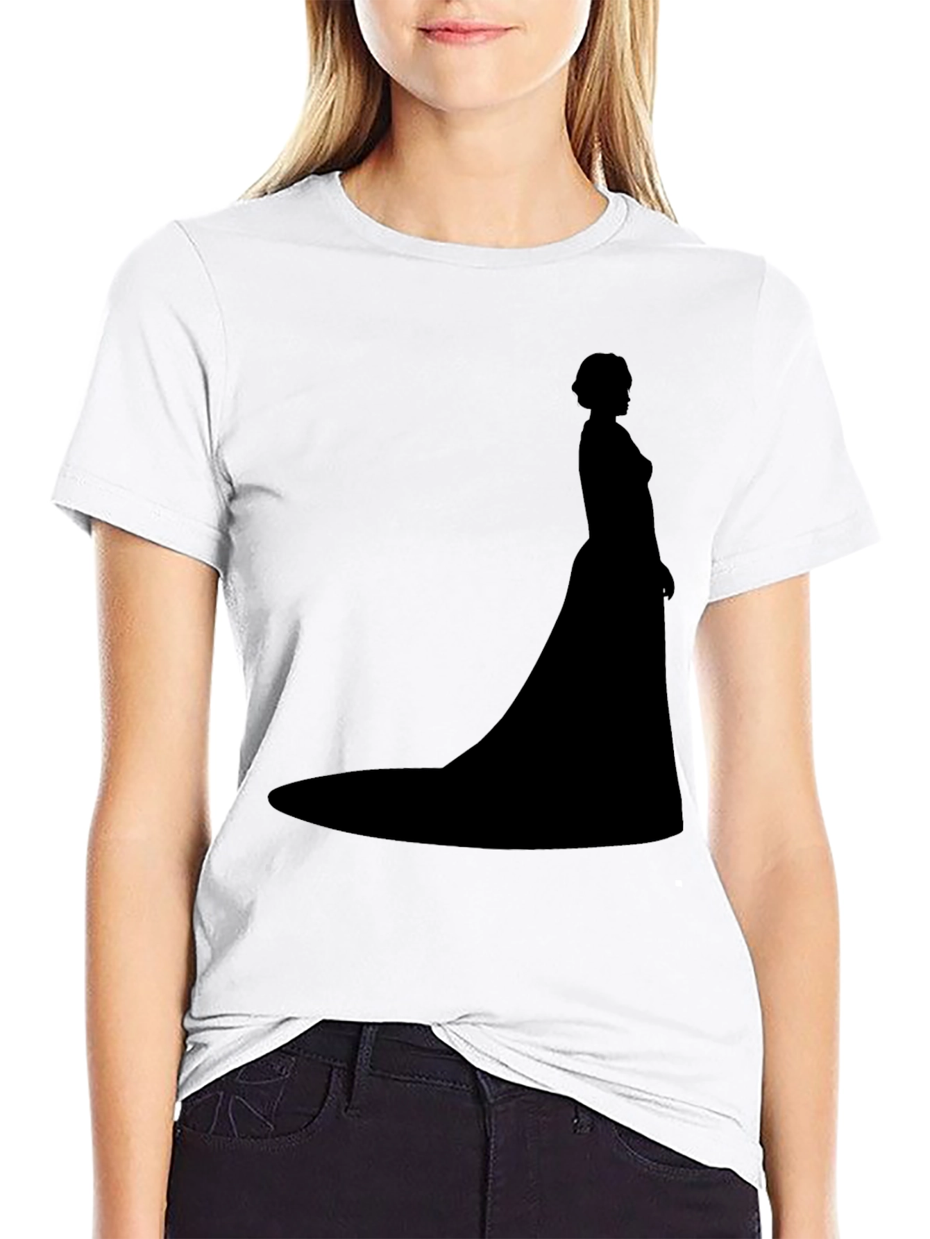 Black Elegant Silhouette T-Shirt - Classic Style view 9