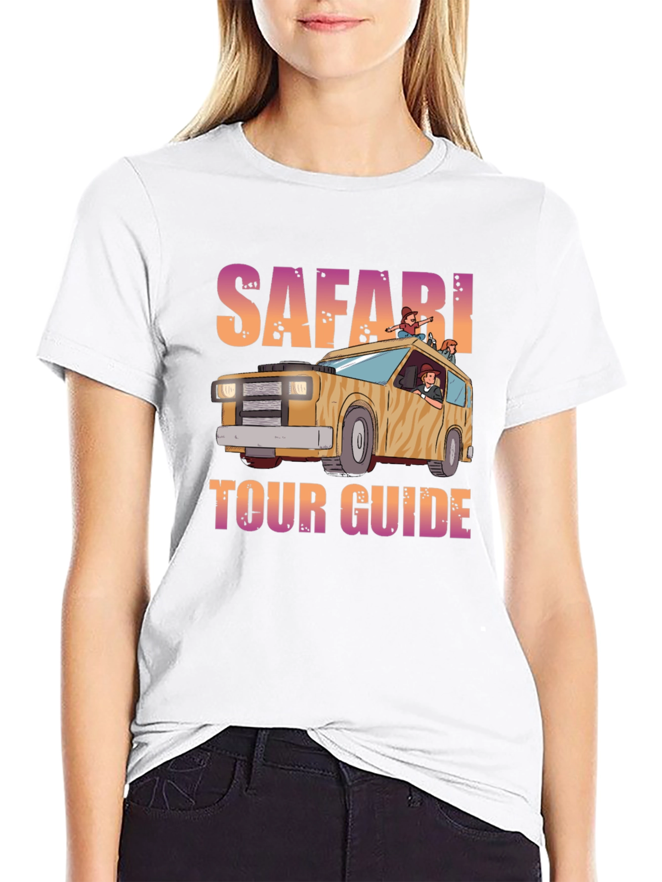 Black Safari Tour Guide Graphic T-Shirt view 9
