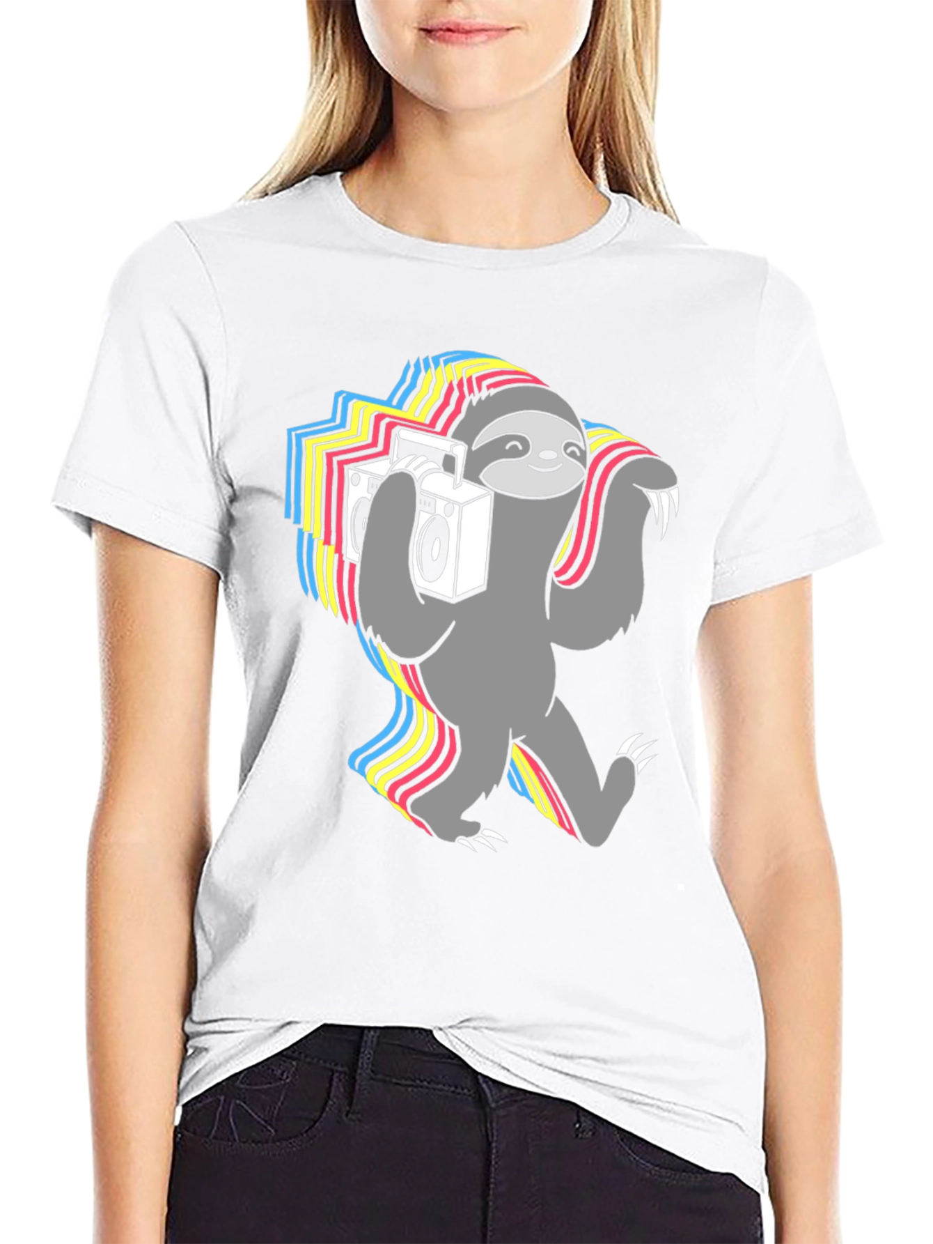 Black Sloth DJ Graphic Tee - Cool & Funky view 9