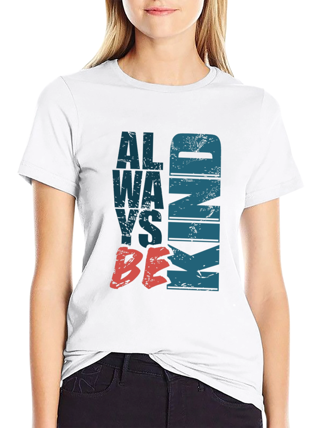 Black Always Be Kind Graphic Tee - Stylish Comfort view 9