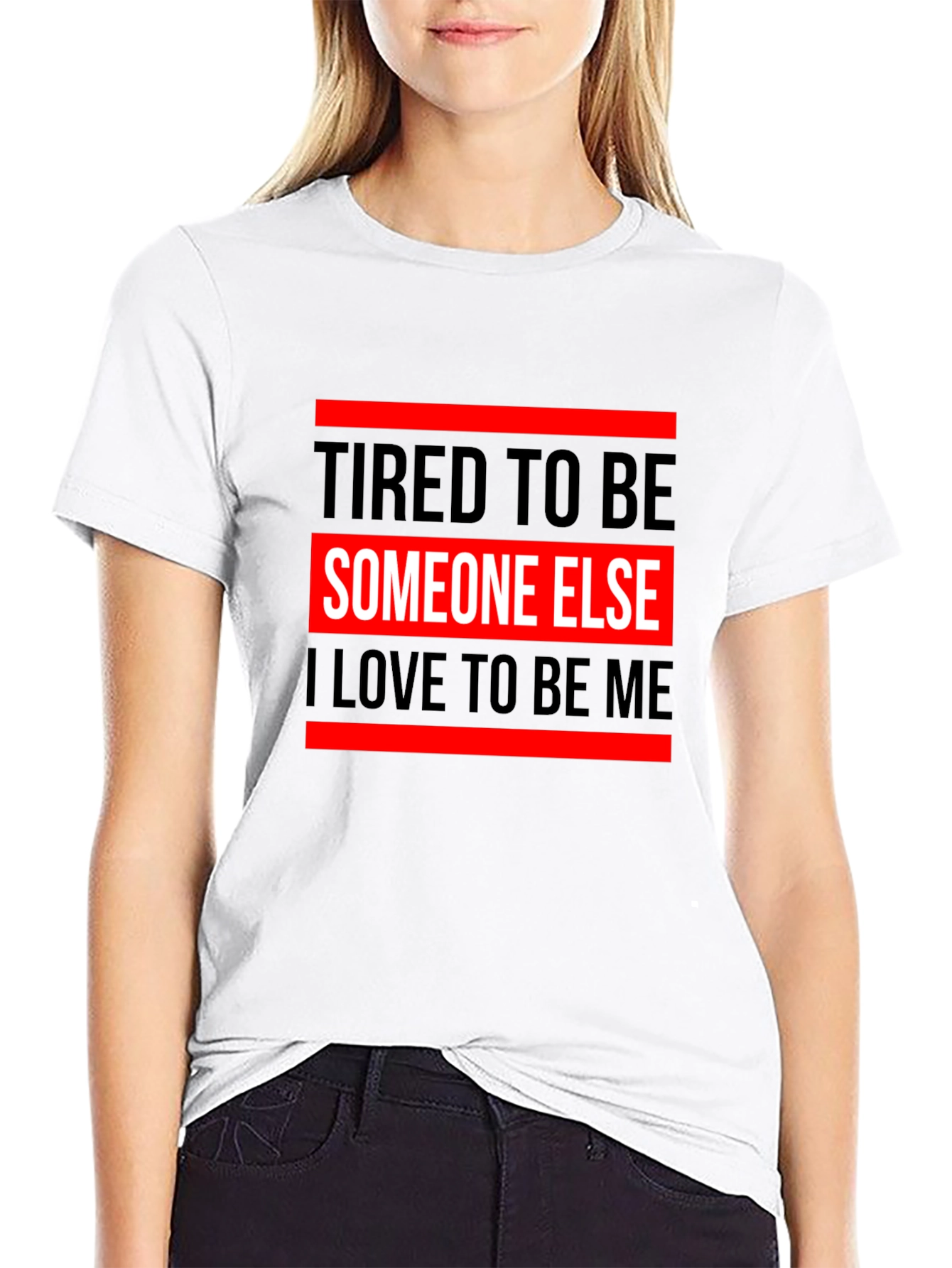 Black Tired To Be Someone Else T-Shirt view 9
