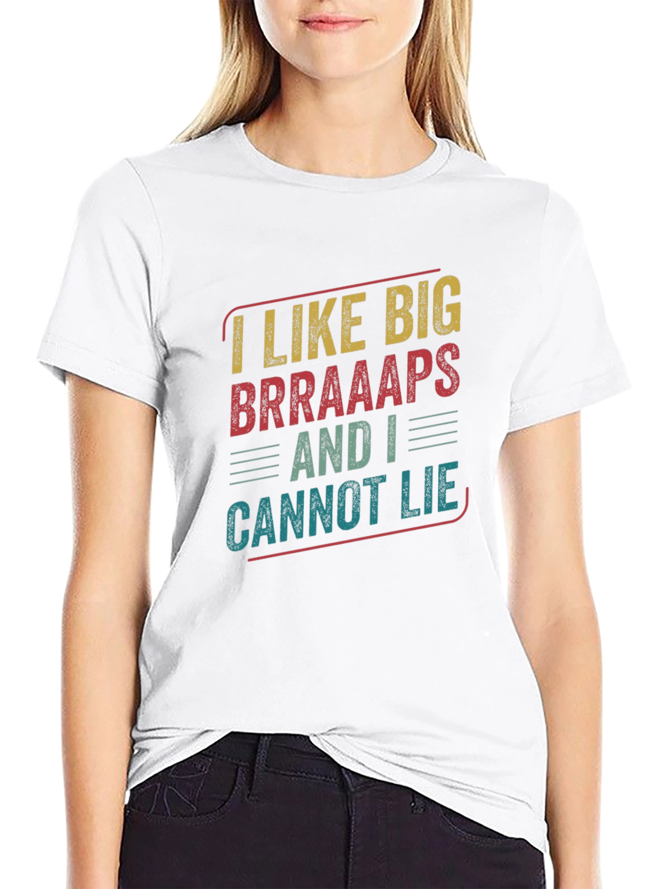 Black I Like Big Brraaaps Funny T-Shirt view 9