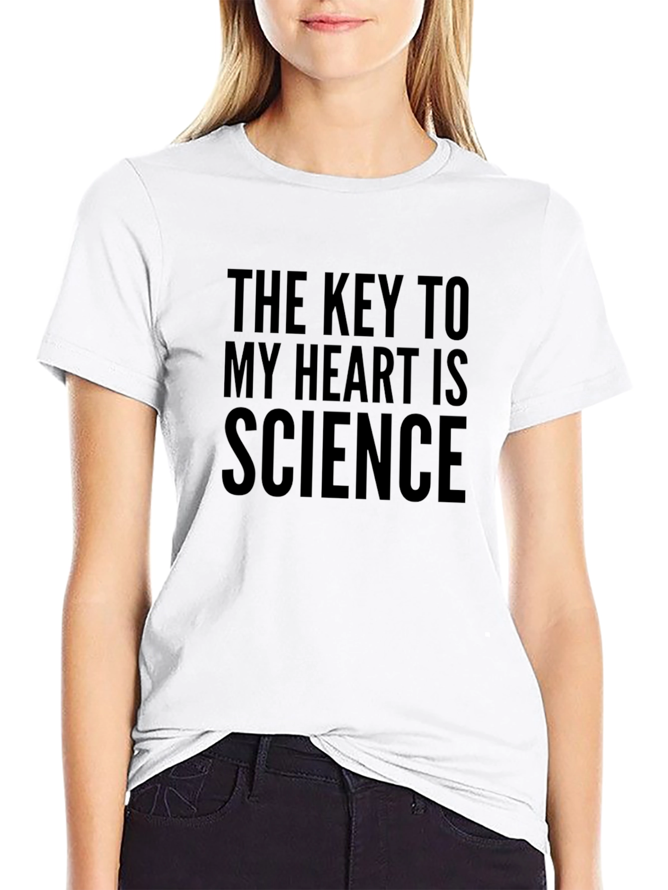 Black Science Heart T-Shirt: Love and Logic Tee view 9