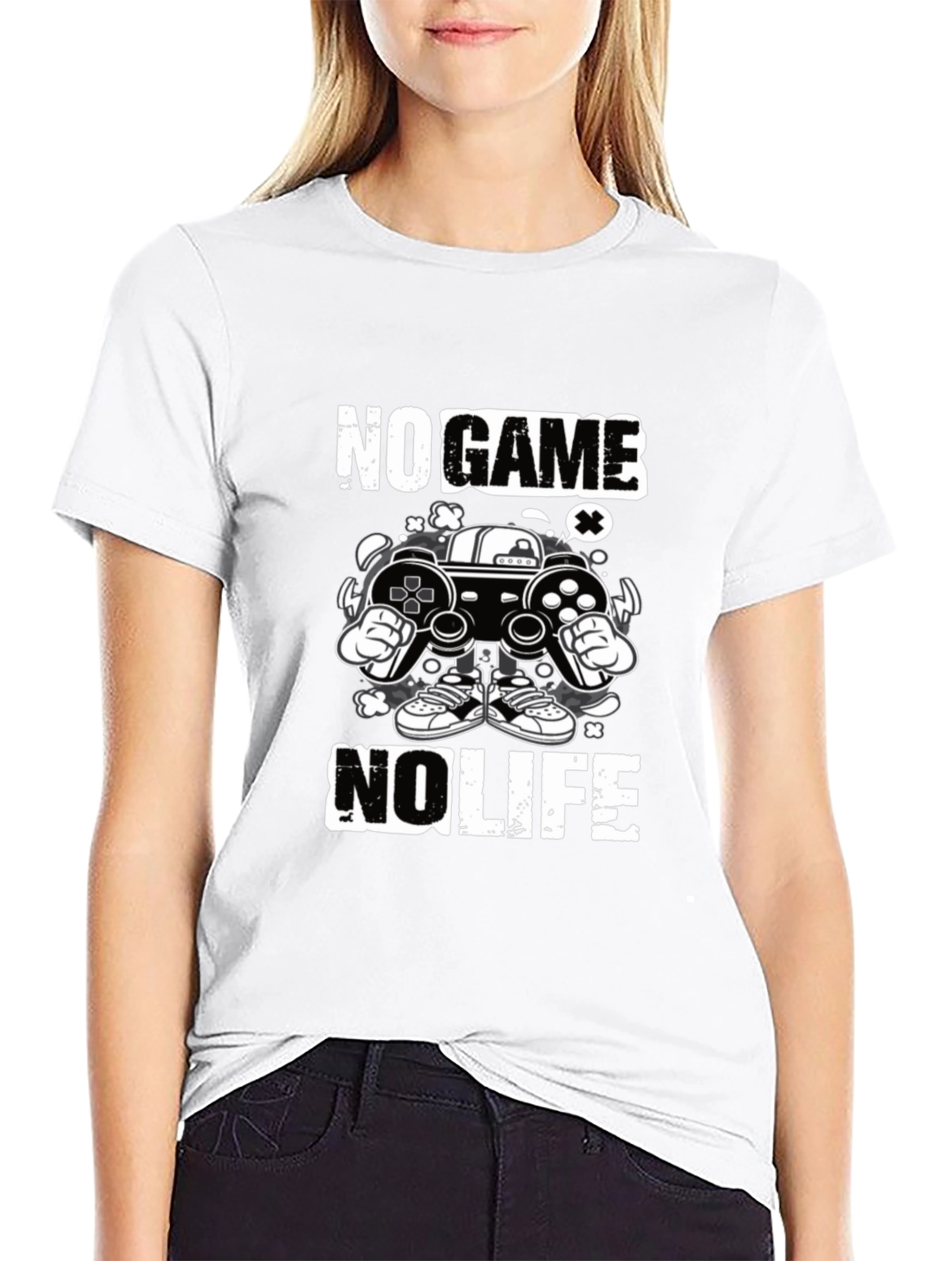 Black No Game No Life Graphic Tee view 9