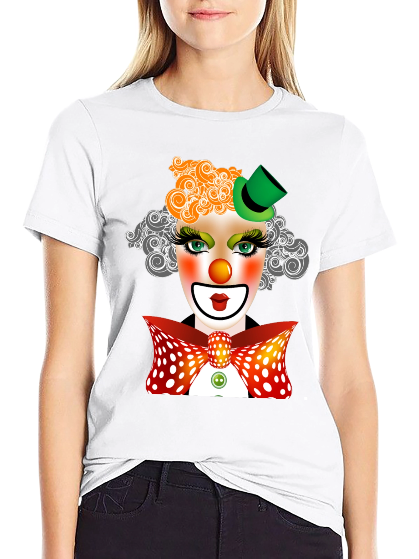 Black Clown Face Graphic T-Shirt view 9