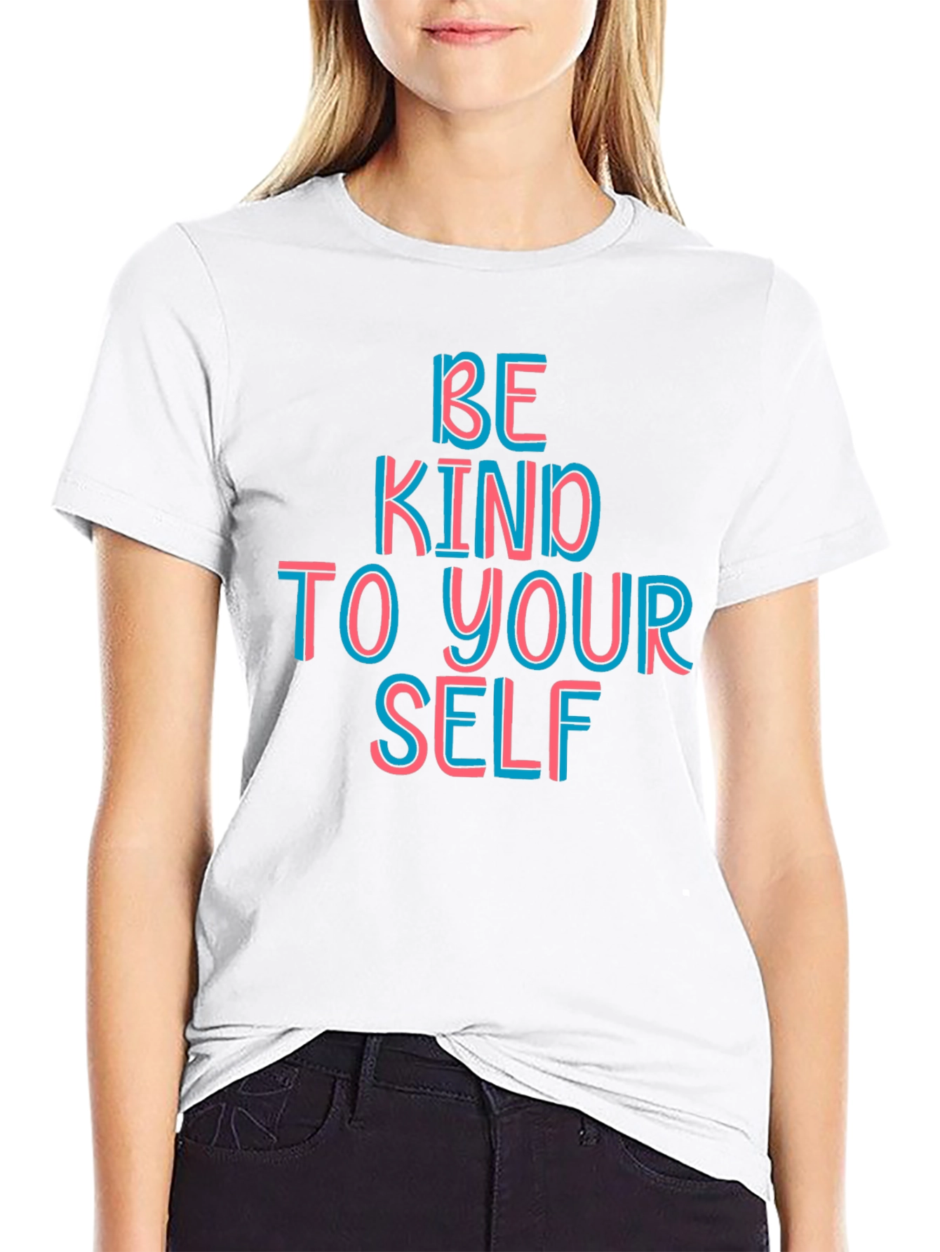 Black Be Kind To Yourself Graphic Tee view 9
