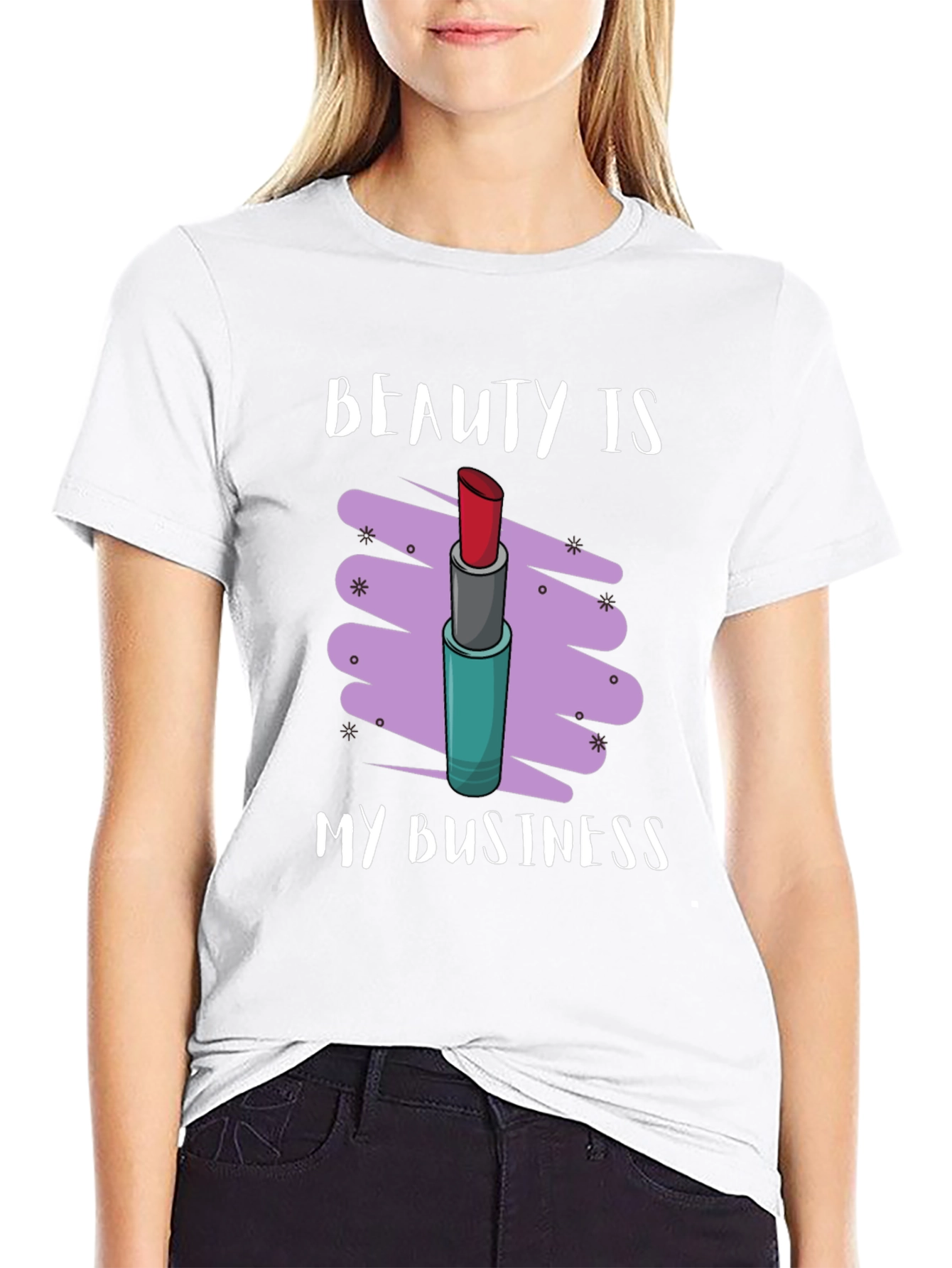 Black Beauty Is My Business Lipstick Graphic Tee view 9