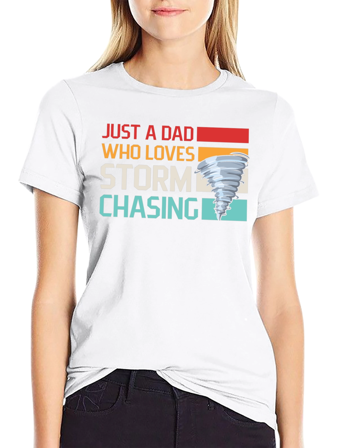 Black Storm Chaser Dad Graphic Tee - Black view 9