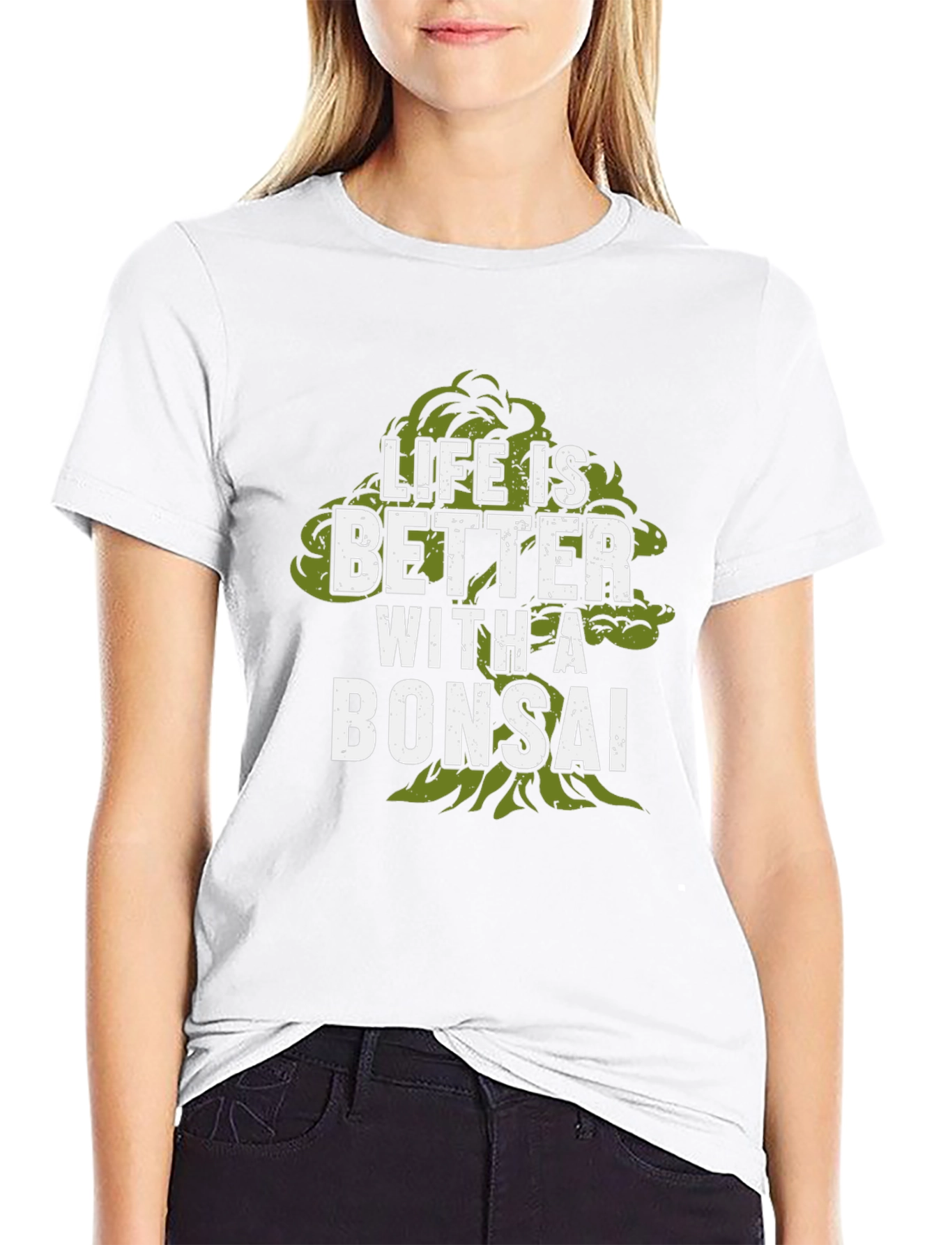 Black Life is Better with a Bonsai Black T-Shirt view 9